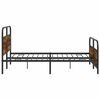 vidaXL Metal Bed Frame without Mattress Smoked Oak 150x200 cm King Size