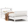 vidaXL Bed Frame without Mattress White 90x190 cm Single Solid Wood Pine