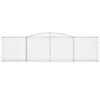 vidaXL Arched Gabion Baskets 6 pcs 400x50x100/120 cm Galvanised Iron