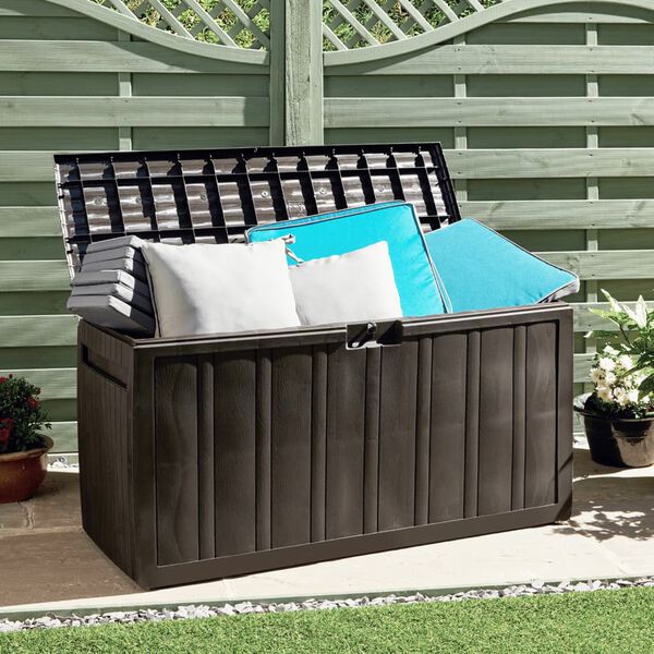 vidaXL Cushion Box Brown 117x45.5x57.5 cm 270 L