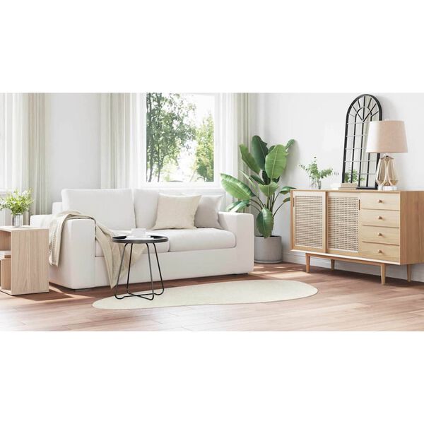 vidaXL Carpet Folding HUARTE Cream 100 x 200 cm Polyester