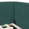 vidaXL Corner Bed Frame Dark Green 90 cm x 200 cm Velvet