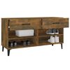 vidaXL Shoe Cabinet Smoked Oak 102x35x55 cm Engineered Wood