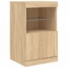 vidaXL Sideboard with LED Lights Sonoma Oak 123x37x67 cm