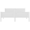 vidaXL Bed Frame without Mattress Solid Pinewood White 160x200 cm