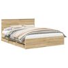 vidaXL Bed Frame with Drawer Sonoma Oak 160 x 200 cm Engineer Wood