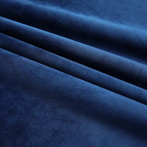 vidaXL Blackout Curtains 2 pcs with Hooks Velvet Dark Blue 140x225 cm