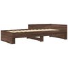 vidaXL Bed Frame without Mattress Brown Oak 100x200 cm Engineered Wood