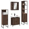 vidaXL 4 Piece Bathroom Cabinet Set Brown Oak Engineered Wood