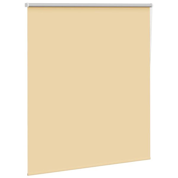 vidaXL Roller Blind Blackout Beige 140x150 cm Fabric Width 136.6 cm Polyester