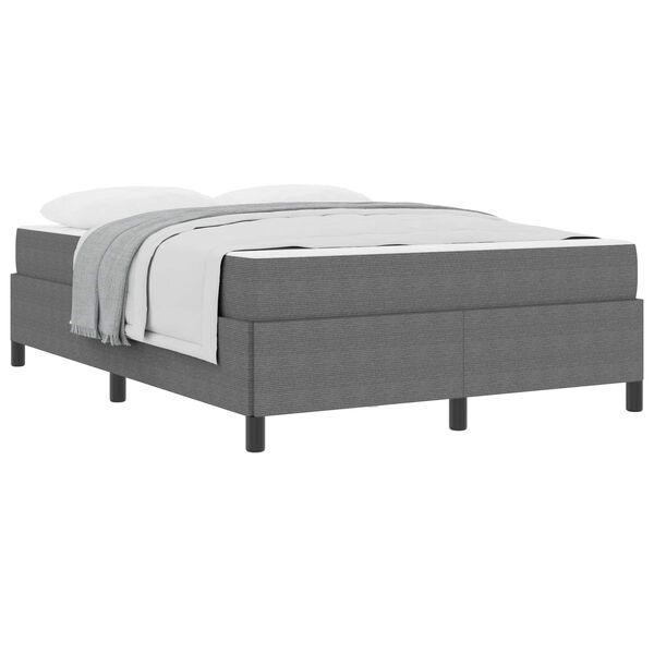 vidaXL Bed Frame with Mattress Light Grey 140 x 200 cm Fabric