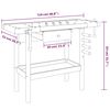 vidaXL Workbench with Drawer and Vices 124x52x83 cm Solid Wood Acacia