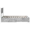 vidaXL Bed Frame Concrete Grey and Silver 75 x 190 cm Engineered Wood