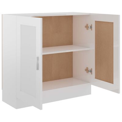 vidaXL Book Cabinet High Gloss White 82.5x30.5x80 cm Engineered Wood