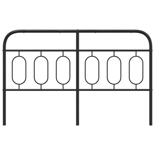 vidaXL Metal Replace Headboard Black 150 cm