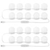 vidaXL Mirror Lights 2 pcs White 4.5 x 4.5 x 4.8 cm Plastic