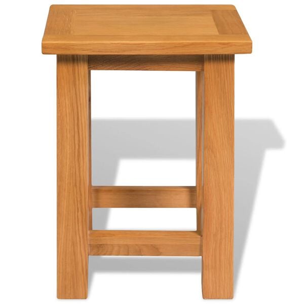 vidaXL End Table 27x24x37 cm Solid Oak Wood