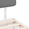 vidaXL Bed Frame with Upholstered Headboard Light Grey 180 x 200 cm