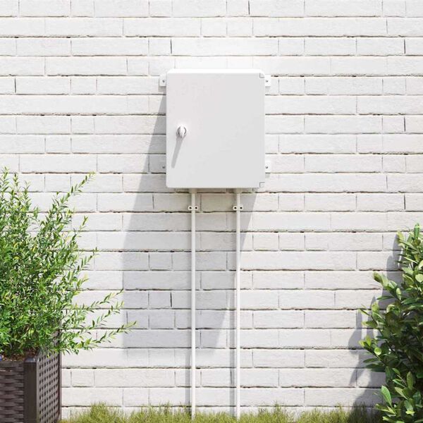 vidaXL Control Cabinet Grey 37 x 16.5 x 35 cm ABS Plastic