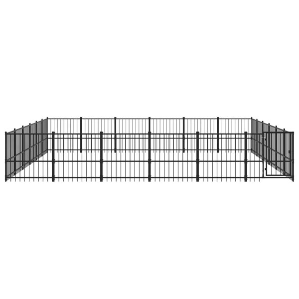 vidaXL Outdoor Dog Kennel Steel 33.87 m&sup2;