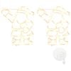 vidaXL Christmas Lights Santa Silhouette 2 pcs 35 LEDs Warm White