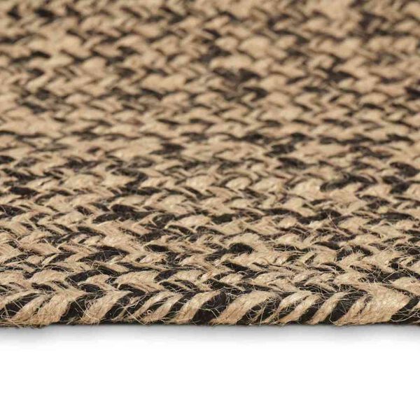 vidaXL Area Rugs Rectangular Natural and Black 60 x 200 cm Jute