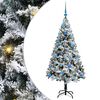 vidaXL Artificial Christmas Tree with 150 LEDs with Stand White 150 cm