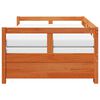 vidaXL Daybed with Trundle and Mattresses Wax Brown 90x190 cm Solid Wood Pine