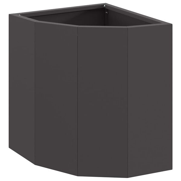 vidaXL Corner Planter Black 30 x 30 x 35 cm Steel