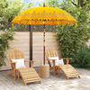 vidaXL Balinese Parasol Yellow 215 x 215 x 260 cm Cotton and Wood