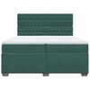 vidaXL Box Spring Bed with Mattress Dark Green 200x200 cm Velvet