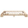 vidaXL Bed Frame Natural 200 x 200 cm Solid Pine Wood