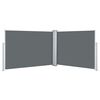 vidaXL Retractable Side Awning Anthracite 120x1000 cm