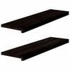 vidaXL Stair Treads 2 pcs Brown Black 90x30x2 cm Solid Wood Oak