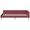 vidaXL Corner Bed Frame with Headboard Wine Red 80 x 200 cm Fabric