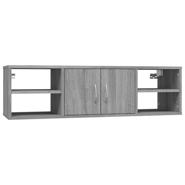 vidaXL Wall Shelf Grey Sonoma 102x30x29 cm Engineered Wood