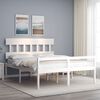vidaXL Senior Bed without Mattress White 160x200 cm Solid Wood