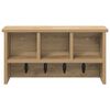vidaXL Wall-Mounted Coat Rack with Shelf Artisan oak 50 x 16 x 26 cm