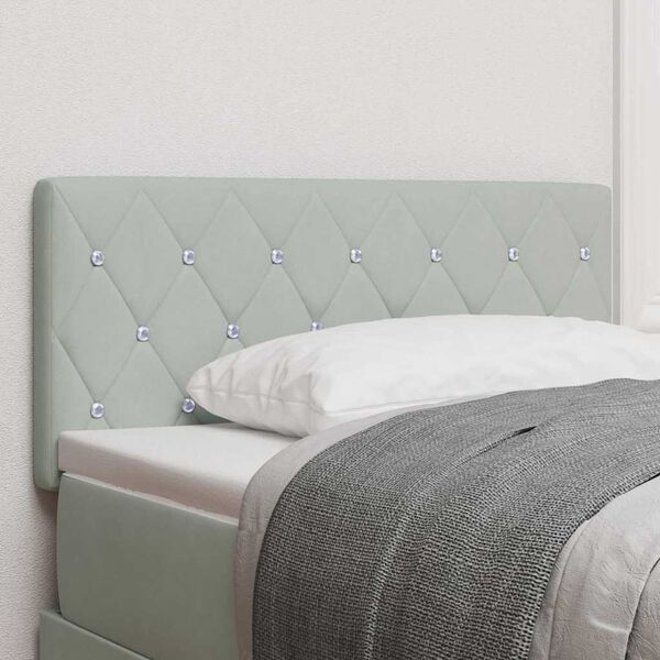 vidaXL Headboard with Headboard Light Grey 90 cm Faux Leather