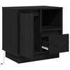 vidaXL Bedside Cabinet Black Oak 50 x 34.5 x 50 cm Engineered wood