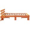 vidaXL Bed Frame with Headboard Brown 140 x 200 cm Solid Pine Wood