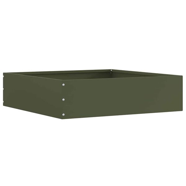 vidaXL Lawn Edging Olive green 50 x 50 x 13 cm Steel