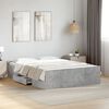 vidaXL Bed Frame with Drawers without Mattress Concrete Grey 120x200 cm
