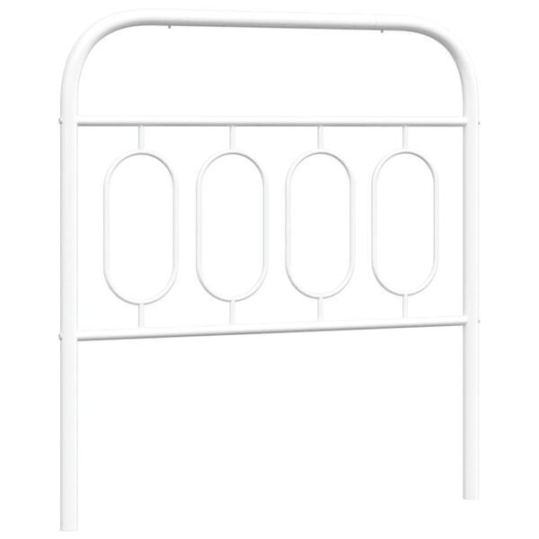 vidaXL Metal Headboard White 80 cm