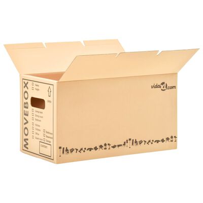 vidaXL Moving Boxes Carton XXL 20 pcs 60x33x34 cm