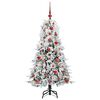 vidaXL Artificial Hinged Christmas Tree White 120 cm PE and PVC