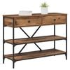 vidaXL Console Table with Drawer Brown 100 x 34.5 x 75 cm Wood