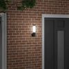 vidaXL Outdoor Wall Light Black 12 x 7.5 x 29 cm Stainless steel