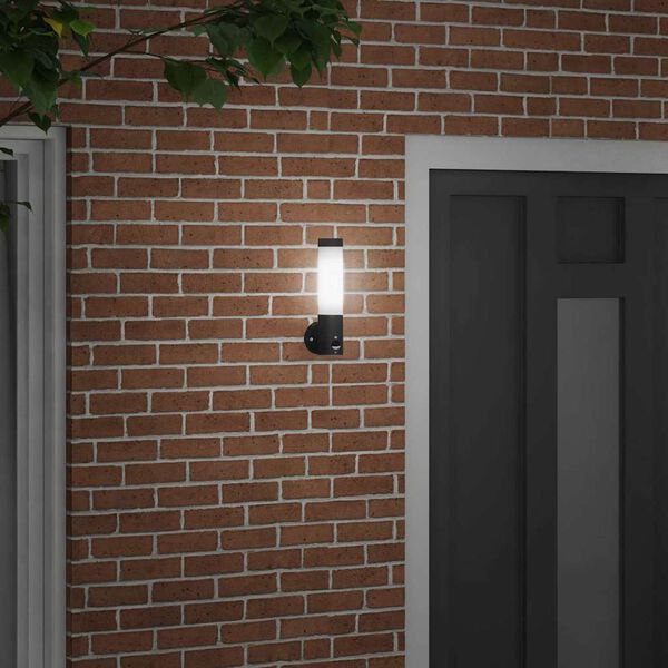 vidaXL Outdoor Wall Light Black 12 x 7.5 x 29 cm Stainless steel