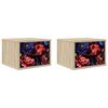 vidaXL Wall-mounted Bedside Cabinet KIEL 2 pcs Sonoma Oak